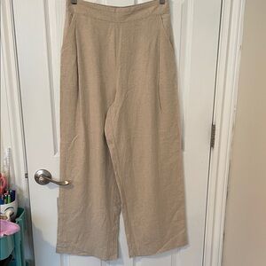 Madewell Beige Linen Trousers